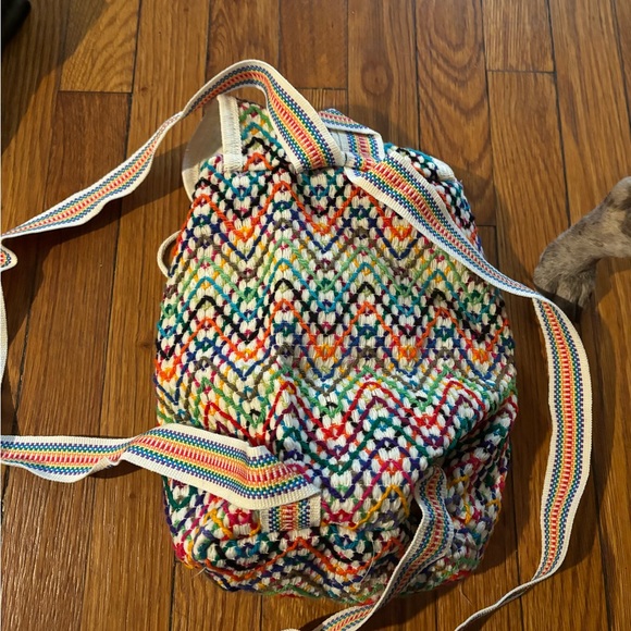 Multicolor Woven Backpack - Picture 2 of 2